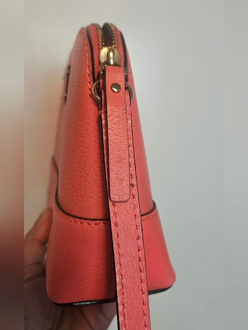 kate spade Coral Pink Pebbled Leather Crossbody Bag - Picture 4 of 6